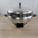 Farberware 12" Electric Fry Pan Skillet Buffet Server Stainless Model 335-B. Fixed Price $38.49.