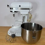 Kitchenaid Hobart K5SS Heavy Duty Stand Mixer, Color Off-white + 1 Attachment. Fixed Price $189.00.