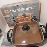 Toastmaster Inch Electric Skillet W/glass Lid, TM11SKCP Copper & Nonstick. Fixed Price $29.99.