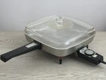 1950 Vintage Presto Automatic Electric Fry Pan SS-32 W Glass Lid Submersible. Fixed Price $78.00.