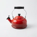Creuset Red Enameled Steel Whistling Tea Kettle Stovetop Classic Kitchen. Fixed Price $39.95.