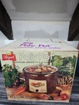Vintage Regal Poly Pot Automatic Electric Slow Cooker Chocolate Brown Crock Nos. Fixed Price $97.98.