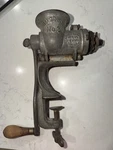 Antique Russwin No. 3 Manual Hand Crank Clamp-on Meat Grinder. Fixed Price $25.00.