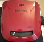 George Foreman GRP2841R Red Electric Contact Grill With Temperature Control. Fixed Price $29.95.