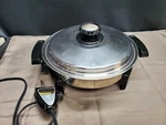 Healthy Gourmet West Bend Stainless Steel Liquid Core Electric Skillet 246B. Fixed Price $69.00.