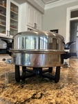 Towncraft Stainless Steel Electric Skillet Fry Pan & Two Lids Model 17450 Usa. Fixed Price $65.00.