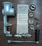 Vintage Universal No. 2 Food & Meat Grinder W/ Box, Instructions. Fixed Price $20.00.