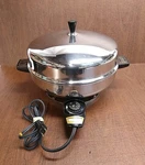 Vtg Farberware 12" Electric Fry Pan Skillet Buffet Server Stainless 335-A Usa Vg. Fixed Price $44.99.