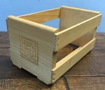 Vtg Napa Valley Cd Dvd Game Crate Square Logo Wood Peach Box Design Usa. Fixed Price $10.00.