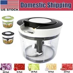 Portable Hand Pull String Food Chopper, Manual Garlic Mincer Cutter Kitchen Tool. Fixed Price $10.95.