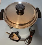 Lifetime Electric Casserole Skillet Pan 11 Lid Heat Control Liquid Core Tested. Fixed Price $70.00.