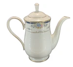 Lenox Abigail Coffee Pot (5 Cup) With Lid. Blue Border W/ Flowers And Gold Rim.. Fixed Price $79.50.