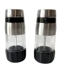 Oxo Good Grips Stainless Steel Accent Glass Mess-free Salt & Pepper Grinder Set. Fixed Price $5.00.