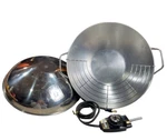 Farberware Electric Wok Model 303 Stainless Steel Dome Lid Cord & Rack - Tested. Fixed Price $29.99.