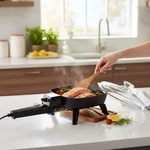 Narita Mini Electric Skillet 6 Inches 32OZ Non-stick Glass Lid Heat Control. Fixed Price $35.00.