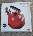 Creuset 1.25 Quart Enamel Steel Demi Tea Kettle - Indigo New Box. Fixed Price $78.00.