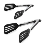Staruby Cooking Tongs 9 Inches And 12 Stainless & Inch, Black. Fixed Price $14.88.