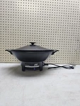 West Bend Black Electric Wok With Cover Model: 79116 Tested And Works!!. Fixed Price $29.99.