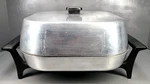 Vtg Sunbeam Electric Frying Pan Silver High Dome Aluminum Model 425A 1250W 120V. Fixed Price $37.46.