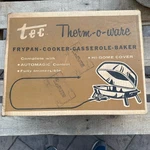 Nos Vintage Therm-o-ware 711BD Electric Buffet Skillet Fry Pan W/ Box Manual. Fixed Price $69.00.