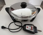 Saladmaster 12" T-304/T316L Stainless Steel Oil Core Electric Skillet SA012OCU. Fixed Price $220.00.