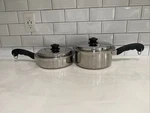 Saladmaster Cookware TP304S Stainless Steel Five Star 9 Fry/saute Pans With Lids. Fixed Price $99.99.