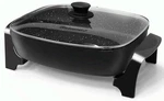 Elite Gourmet 10.5QT Electric Skillet 16"X13" Nonstick W/ Lid Black. Fixed Price $64.99.
