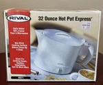 New Rival Hot Pot Express #4071 Flip Top Adjustable Heat Setting White 32 Oz. Fixed Price $25.95.