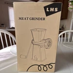 Lhs Manual Meat Grinder White With Sausage Stuffer & Spritz Cookie Attachment. Fixed Price $31.00.