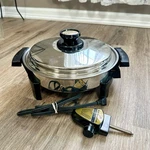 Kitchen Craft West Bend 11" Electric Skillet Liquid Core Vented Lid Stainless. Fixed Price $50.00.