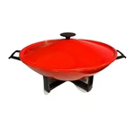 Vtg West Bend Electric Wok Model 5109 - Nice Red, Tested Working. Fixed Price $40.00.