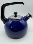 Oneida Tea Kettle Aegean Sea Blue Porcelain Enamel Whistling. Fixed Price $13.48.