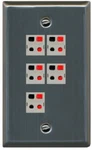 Riteav 5 Port Speaker Wire Plug Jack Wall Plate - Flat Stainless Steel. Fixed Price $37.47.