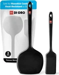 Di Oro Silicone Turner Spatula Set 2PC Black Nonstick Cooking Utensils 600F Heat. Fixed Price $50.63.