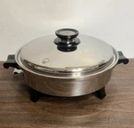 Pro Health Ultra 12" K7250 Liquid Oil Core Electric Skillet Pan New Era T-304 Ss. Fixed Price $98.95.