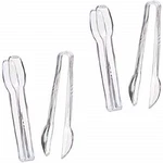 Clear Plastic Tongs, 6 1/2", 4 Pack. Fixed Price $13.46.