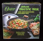 Vintage Oster Deluxe Electric Wok New! Thermostatically Controlled Heat 693-01. Fixed Price $44.99.