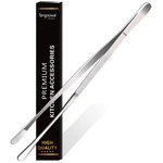 12-INCH Professional Kitchen & Cooking Tweezers Tongs Stainless Steel Long .... Fixed Price $17.21.
