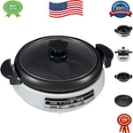 Yin Yang Electric Skillet With Detachable Cord And Tempered Glass Lid - 1300W. Fixed Price $335.99.