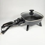 Elite Gourmet EFS-400 Personal Electric Skillet 7 Inch Non-stick Black 600W. Fixed Price $19.95.