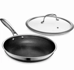 Hexclad Hybrid Nonstick 10-INCH Frying Pan With Tempered Glass Lid $169 Msrp. Fixed Price $90.00.
