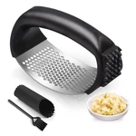 Stainless Steel Garlic Press Rocker Crusher Mincer Peeler Cleaning Brush. Fixed Price $10.79.