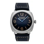 Panerai Radiomir Tre Giorni Steel Manual 45MM Blue Dial Strap Watch Pam 1335. Fixed Price $5950.00.