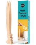 Ototo Bunny Toaster Tongs - Rabbit, Salad Servers Bernie, Brown. Fixed Price $21.76.