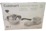 New Cuisinart Stainless Steel Food Mill 2.3 Qt. Interchangeable Discs, Box. Fixed Price $42.49.