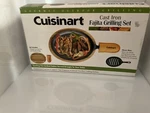 Cuisinart Cast Iron Fajita Grilling / Skillet Set # CFS-219 New. Fixed Price $21.95.