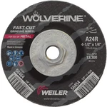 Weiler 56454 4-1/2" X 1/4" Wolverine Type 27 Grinding Wheel, A24R, 5/8"-11 Un.... Fixed Price $46.82.