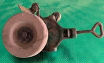 Vintage Cast Iron Hand Crank Bench Mount Grinder Sharpener Clamp. Fixed Price $29.00.