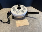 Rare Hoover Electric Skillet B3031 Whiteblue Flowers Vtg 8.5" Fry Pan Fast Heat. Fixed Price $22.00.