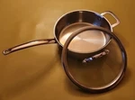 Lenox American By Design Saute Pan Pot Stainless Steel Signed Glass Lid 3.5 Qt. Fixed Price $55.00.